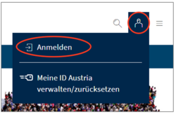 Abb. Anmelden ID Austria Basisfunktion